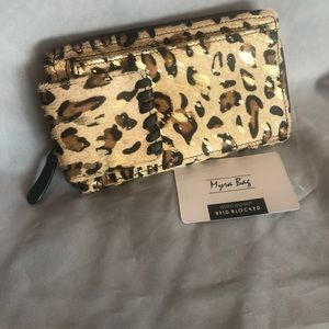 Leopard print, hair phone carrier wallet